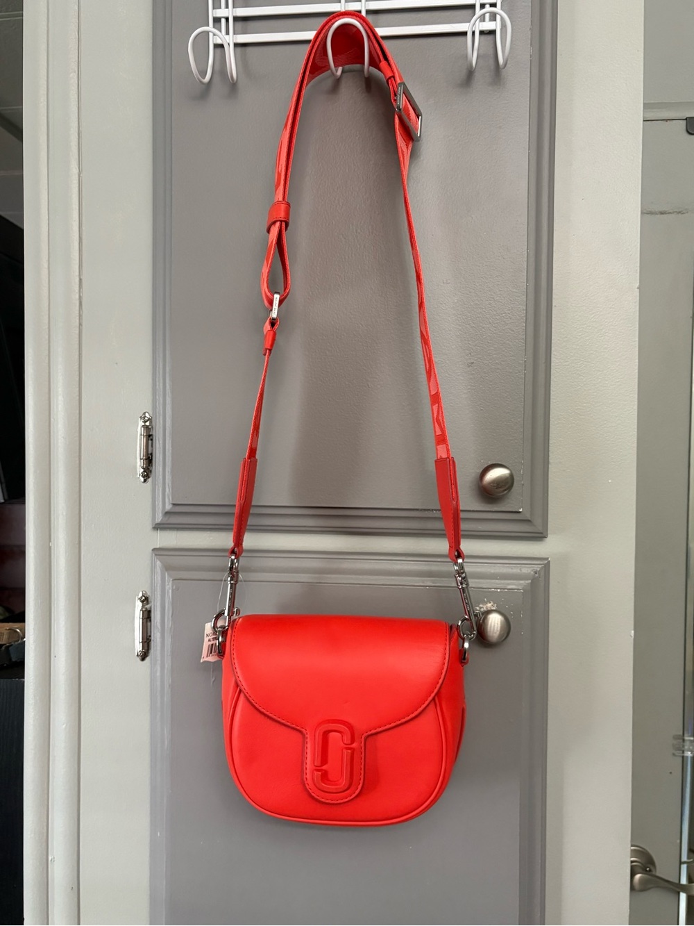 Marc Jacobs Oarnge Leather Crossbody Saddle Bag